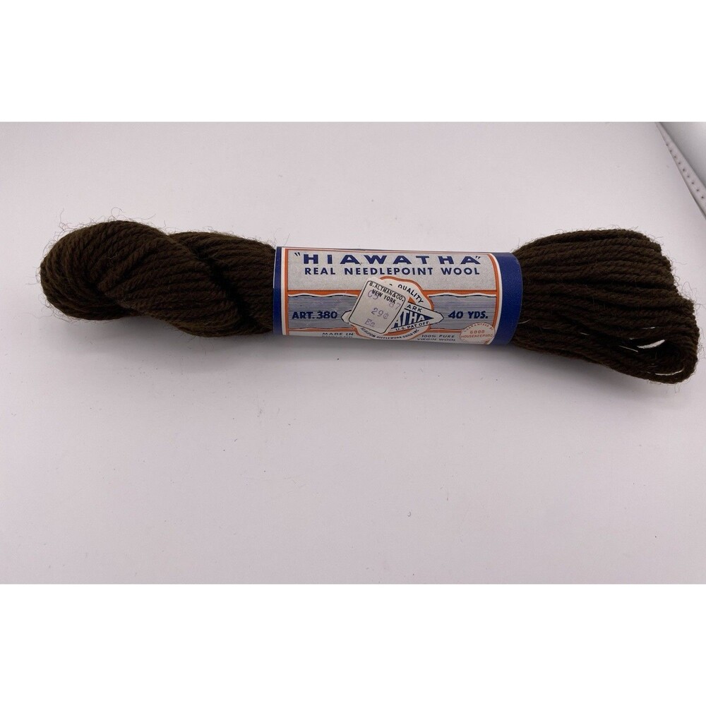 Hiawatha Real Needlepoint Wool Yarn New Old Stock Color Choice Blue Red Brown